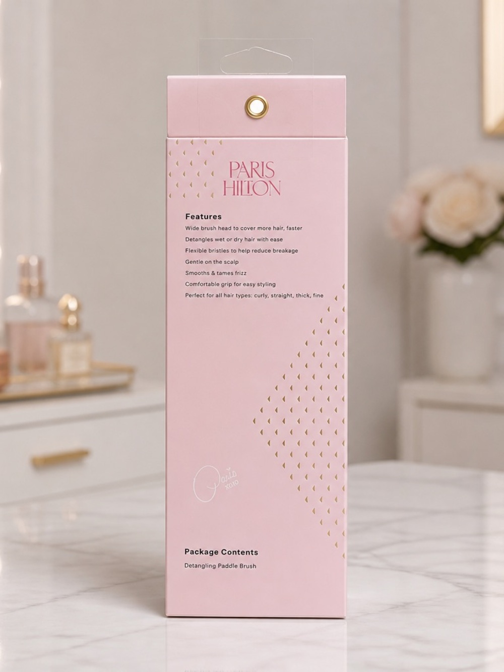 Paris Hilton Detangling Paddle Brush Pink New - Picture 3 of 3